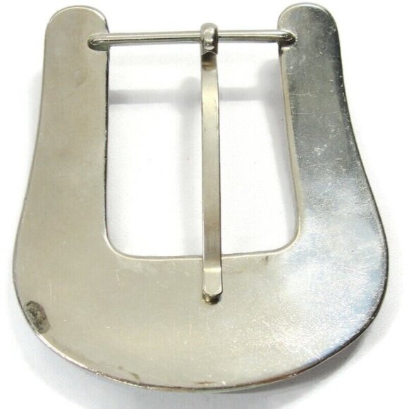 Classic Belt Buckle Vintage Rhinestone Silver Tone Western Scroll Cowgirl Bling - Picture 6 of 6